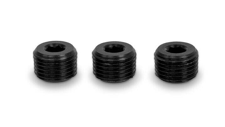 1/8 NPT Hex Allen Key BLANKING PLUG BUNG BLOCKER Male BLACK - 3pcs